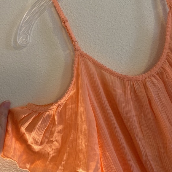 MUDD Gauzy Peach Color Blouse Size M Flowy Boho - Picture 7 of 8